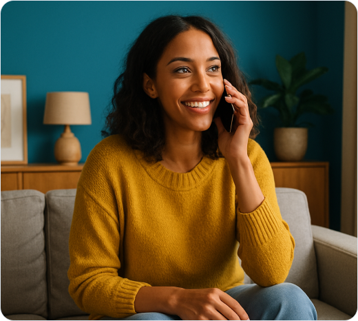 Woman talking on mobile phone