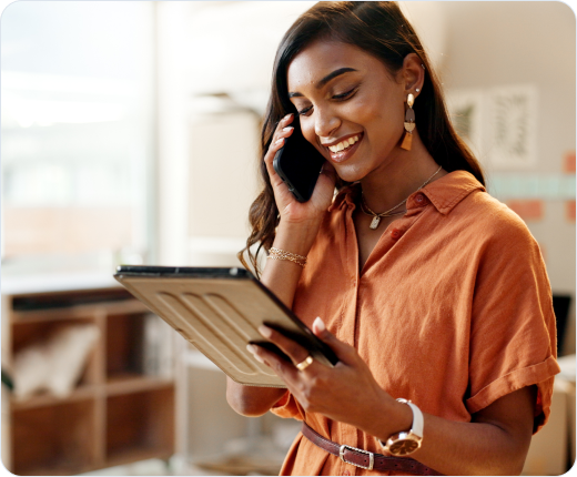 Woman talking on mobile phone